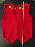 Ann Taylor 100% Cotton Floral Red Sweater Vest Size 8 - photo 6