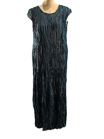 Eileen Fisher Crushed Silk Midi Dress Casual Dress (view 1)
