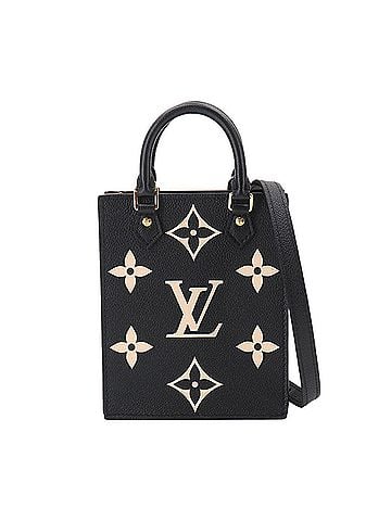Louis Vuitton Louis Vuitton Petite Sac Plat, bicolor, Monogram Empreinte, 2-way handbag/shoulder bag, leather, black/beige, M81416, RFID. (view 1)