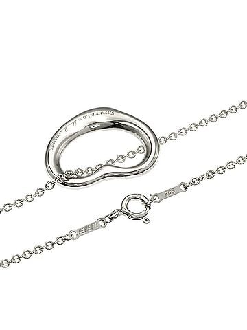 Tiffany & Co. Tiffany &amp; Co. Open Heart Necklace, Silver, Women's. (view 2)