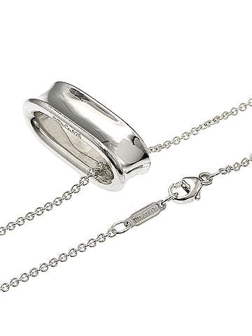 Tiffany & Co. Tiffany &amp; Co. 1837 Oval Loop Necklace, Silver, Women's. (view 2)