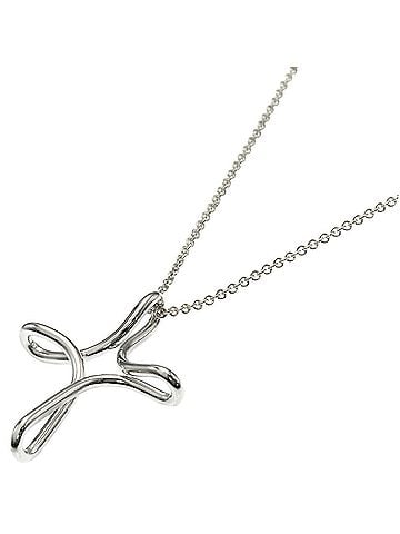 Tiffany & Co. Tiffany &amp; Co. Open Cross Necklace, Silver, Women's. (view 1)