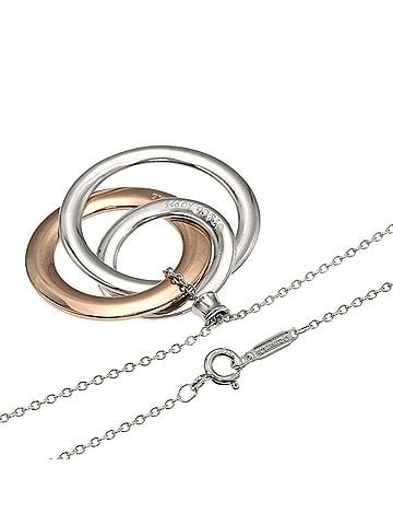 Tiffany & Co. Tiffany &amp; Co. Interlocking Necklace, Silver/Rubedo Metal, Women's. (view 2)