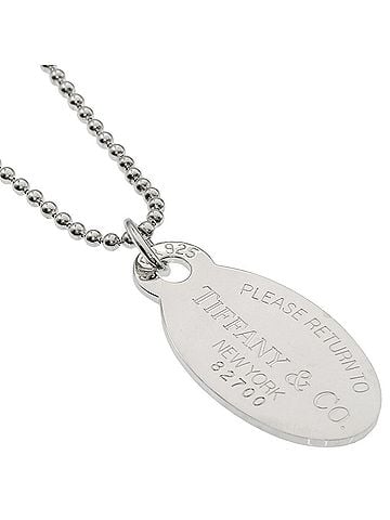 Tiffany & Co. Tiffany &amp; Co. Return to Oval Tag Necklace, Silver, Women's. (view 1)