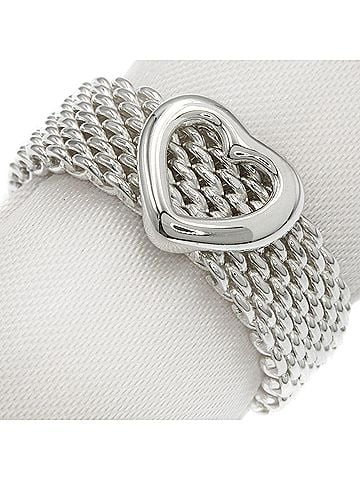 Tiffany & Co. Tiffany &amp; Co. Mesh Heart Ring, Silver, Women's. (view 1)