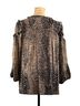 Maeve Animal Print Black Tan Blouse Size 1X - photo 2