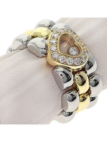 Chopard Chopard Happy Diamonds Ring - 18K Yellow Gold/Stainless Steel Women's (view 1)