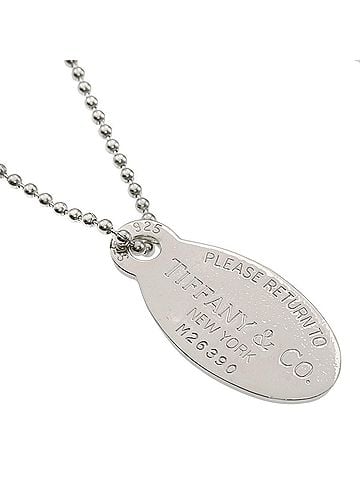 Tiffany & Co. Tiffany &amp; Co. Return to Oval Tag Necklace, Silver, Women's. (view 1)