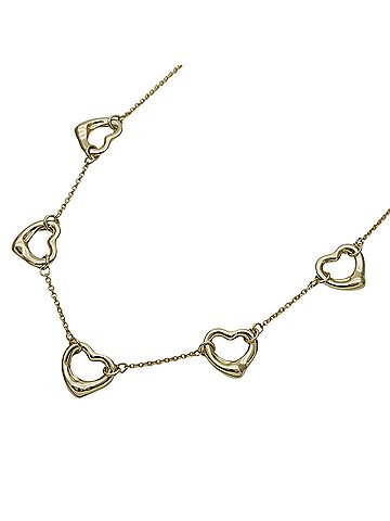 Tiffany & Co. Tiffany &amp; Co. Women's Necklace, 750YG, Elsa Peretti Open Heart Design, 5-Piece Yellow Gold Jewelry (view 1)
