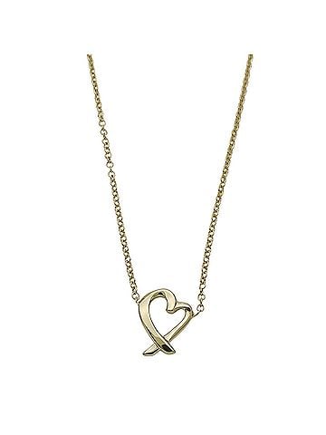 Tiffany & Co. Tiffany &amp; Co. Women's Necklace, 750YG, Paloma Picasso Loving Heart Design, Yellow Gold Jewelry (view 2)
