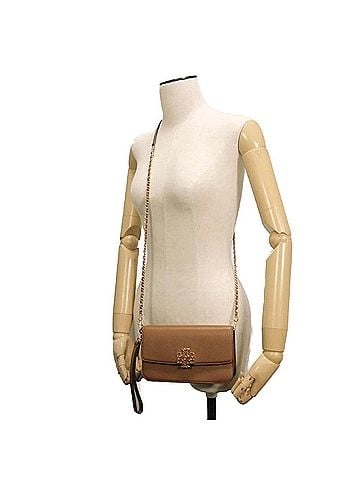 Tory Burch Tory Burch Pretender Chain Shoulder Bag, Brown, Wristlet, 3-Way, Double T Logo, Metal, Moose Leather, 141012, Women's (view 2)