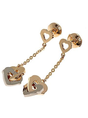 Cartier Cartier Double Heart Earrings 18K Pink Gold Women's CARTIER (view 1)