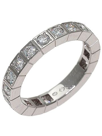 Cartier Cartier Lanieres Full Diamond Ring #51, 18K White Gold, Women's. (view 2)