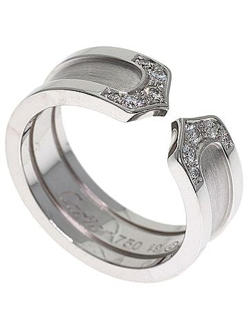 Cartier Cartier C2 SM Diamond Ring #49, 18K White Gold, Women's. (view 1)