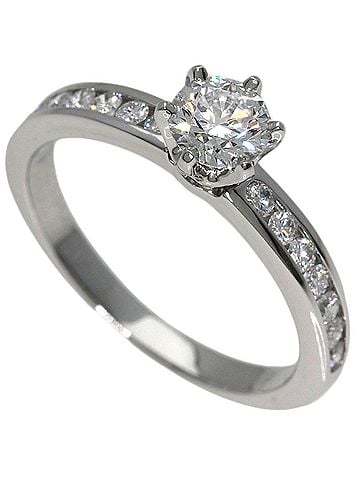 Tiffany & Co. Tiffany &amp; Co. Solitaire Diamond Ring, Platinum PT950, Women's. (view 1)