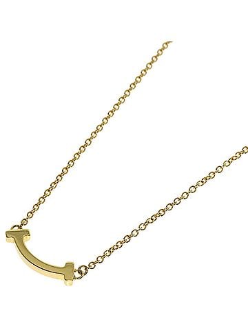 Tiffany & Co. Tiffany &amp; Co. T Smile Mini Necklace, 18K Yellow Gold, Women's. (view 1)