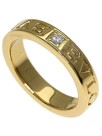 Bvlgari Bulgari Double Logo 1P Diamond Ring, 18K Yellow Gold, Women's BVLGARI (view 1)