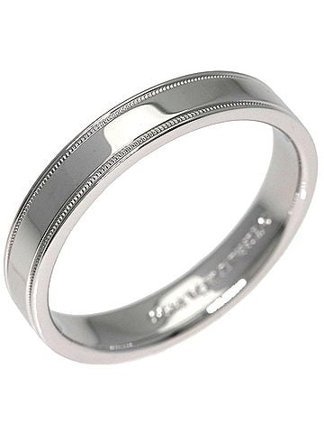 Tiffany & Co. Tiffany &amp; Co. Double Milgrain Ring, Platinum PT950, Women's Ring. (view 2)