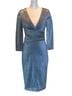Theia 77% Polyester 15% Spandex 8% Nylon 100% Polyester Blue Cocktail Dress Size 6 - photo 1