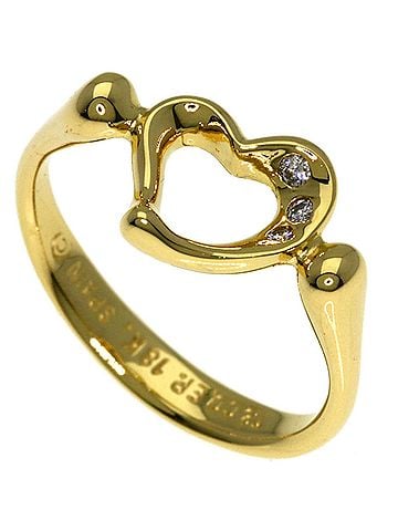Tiffany & Co. Tiffany &amp; Co. Open Heart Diamond Ring, 18K Yellow Gold, Women's. (view 1)