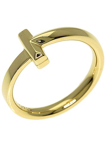 Tiffany & Co. Tiffany &amp; Co. T One Narrow Ring, 18K Yellow Gold, Women's Ring. (view 2)