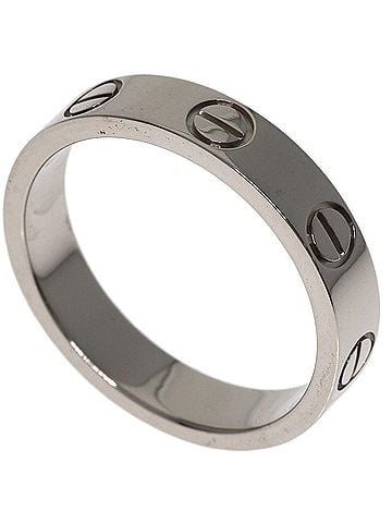 Cartier Cartier Mini Love Ring #47, 18K White Gold, Women's Ring, CARTIER (view 1)