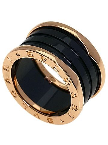 Bvlgari BVLGARI B-zero1 4-band ceramic ring #53, 18K pink gold, women's. (view 1)