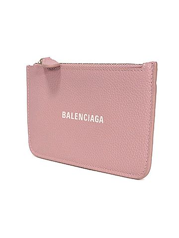 Balenciaga Balenciaga coin case, cash and card holder, pastel pink beige, new logo, powder pink, 637130 1IZI3 6990, for men women. (view 2)