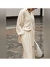 Commense Solid Ivory Casual Pants Size L - photo 3