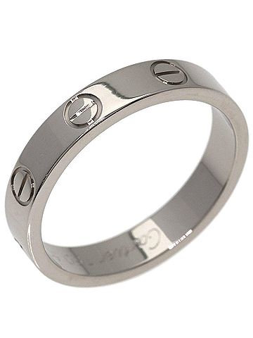 Cartier Cartier Mini Love Ring #52, 18K White Gold, Women's Ring, CARTIER (view 2)