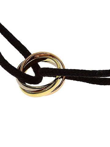 Cartier Cartier Trinity Cotton Cord Bracelet 18K Yellow Gold/18K Pink White Gold Women's CARTIER (view 2)