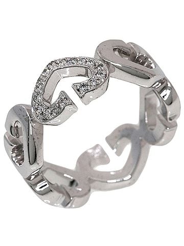 Cartier Cartier C Heart Diamond Ring #50, 18K White Gold, Women's. (view 2)