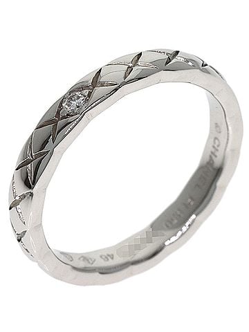 Chanel Chanel Coco Crush Small 1P Diamond Ring #46 Platinum PT950 Women's CHANEL (view 2)