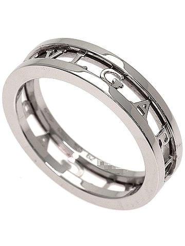 Bvlgari BVLGARI B-zero1 Openwork Spiral Ring #62, 18K White Gold, Women's. (view 1)