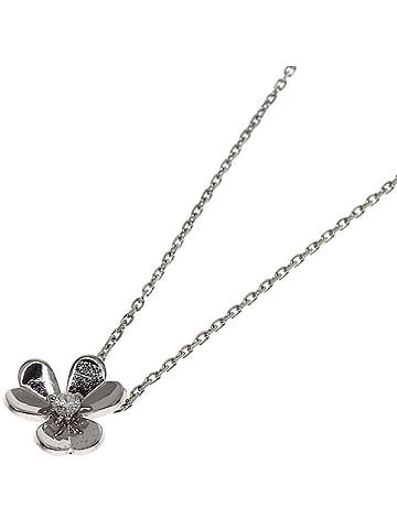 Van Cleef & Arpels Van Cleef &amp; Arpels Frivole Mini Diamond Necklace, 18K White Gold, Women's. (view 1)