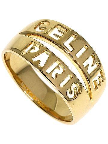 Céline Celine Logo Ring - 18K Yellow Gold Women's (view 1)