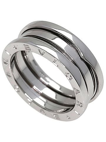 Bvlgari BVLGARI B-zero1 2-band ring #55, 18K white gold, women's. (view 1)