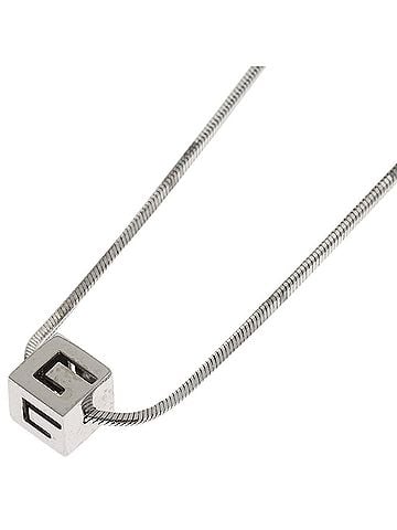 Gucci Gucci Logo Cube Necklace 18K White Gold Women's GUCCI (view 1)