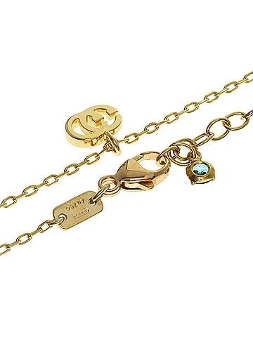 Gucci Gucci GG Running Blue Topaz Necklace 18K Yellow Gold Women's GUCCI (view 2)