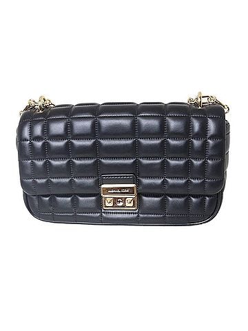 Michael Kors Michael Kors chain shoulder bag, embossed black leather. (view 2)