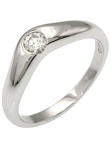 Tiffany & Co. Tiffany &amp; Co. Curved Band 1P Diamond Ring, Platinum PT950, Women's Ring. (view 2)