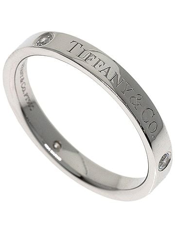 Tiffany & Co. Tiffany &amp; Co. Flat Band 3-Piece Diamond Ring, Platinum PT950, Women's Ring. (view 1)
