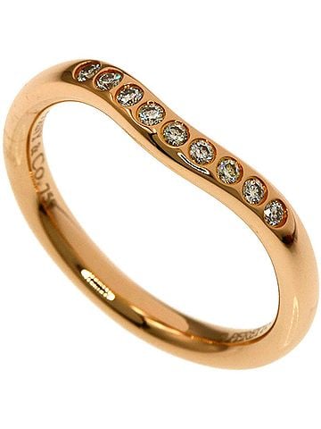 Tiffany & Co. Tiffany &amp; Co. Curved Band Diamond Ring, 18K Pink Gold, Women's. (view 1)