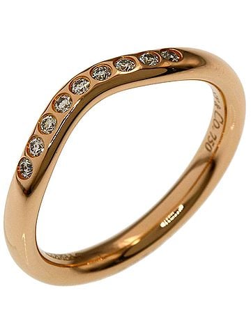 Tiffany & Co. Tiffany &amp; Co. Curved Band Diamond Ring, 18K Pink Gold, Women's. (view 2)