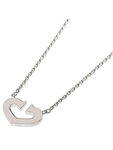 Cartier Cartier C Heart Necklace 18K White Gold Women's CARTIER (view 1)