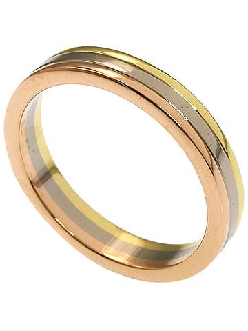 Cartier Cartier Three Gold #52 Ring - 18K Yellow Gold/18K White Pink Women's CARTIER (view 1)