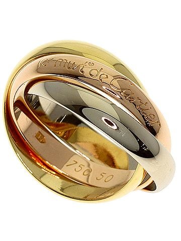 Cartier Cartier Trinity #50 Ring - 18K Yellow Gold/18K Pink White Gold Women's CARTIER (view 1)