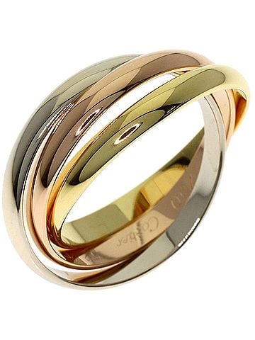 Cartier Cartier Trinity SM #52 Ring - 18K Yellow Gold/18K Pink White Gold Women's CARTIER (view 2)