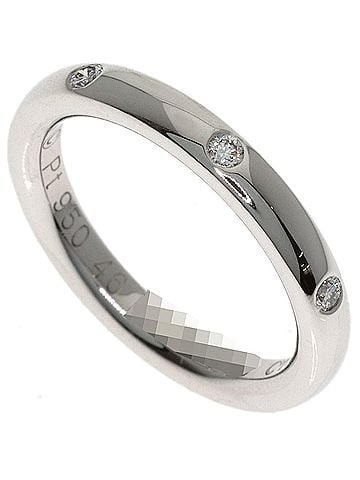 Van Cleef & Arpels Van Cleef &amp; Arpels Tendrement Etoile 3P Diamond Ring #46 Platinum PT950 Women's (view 1)
