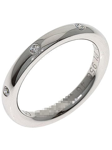 Van Cleef & Arpels Van Cleef &amp; Arpels Tendrement Etoile 3P Diamond Ring #46 Platinum PT950 Women's (view 2)